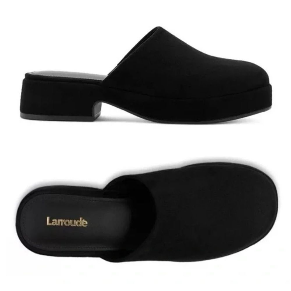 Larroude Miso Flatform Suede Clogs NIB